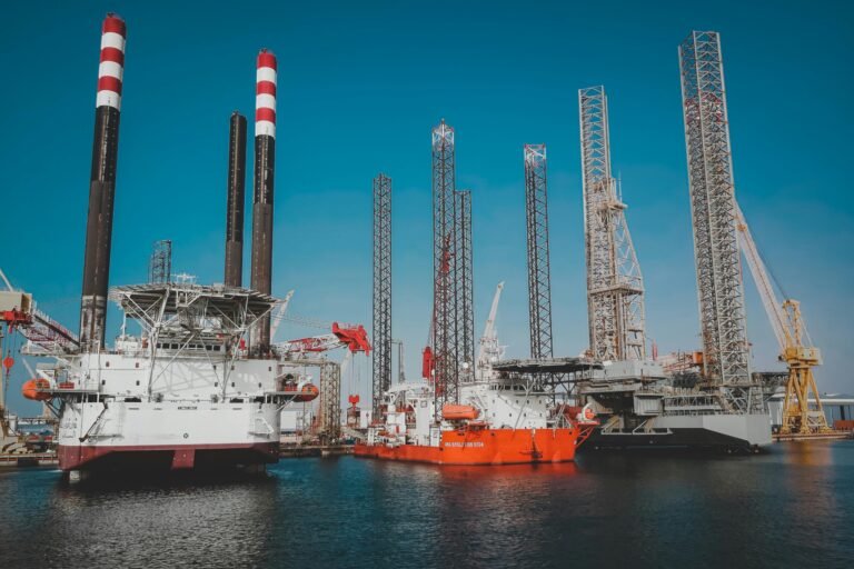 Saqr 2.0 port in Ras Al Khaimah showcasing deep-water berths and a sustainable ship recycling facility.