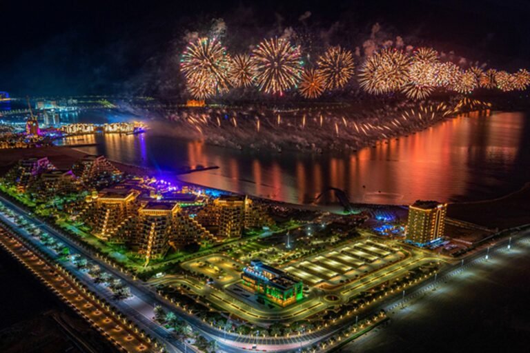 Longest New Year’s Eve firework show in Ras Al Khaimah with drones.