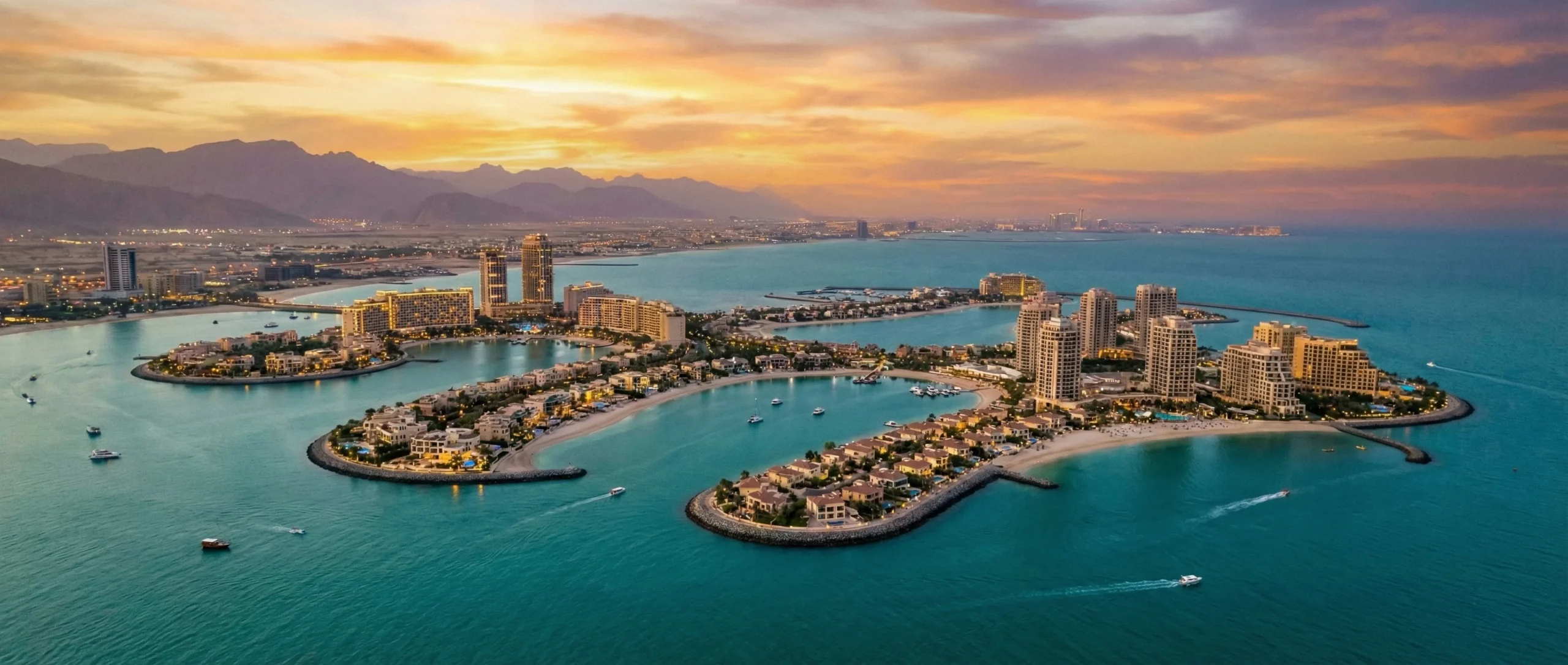 Al Marjan Island skyline in Ras Al Khaimah