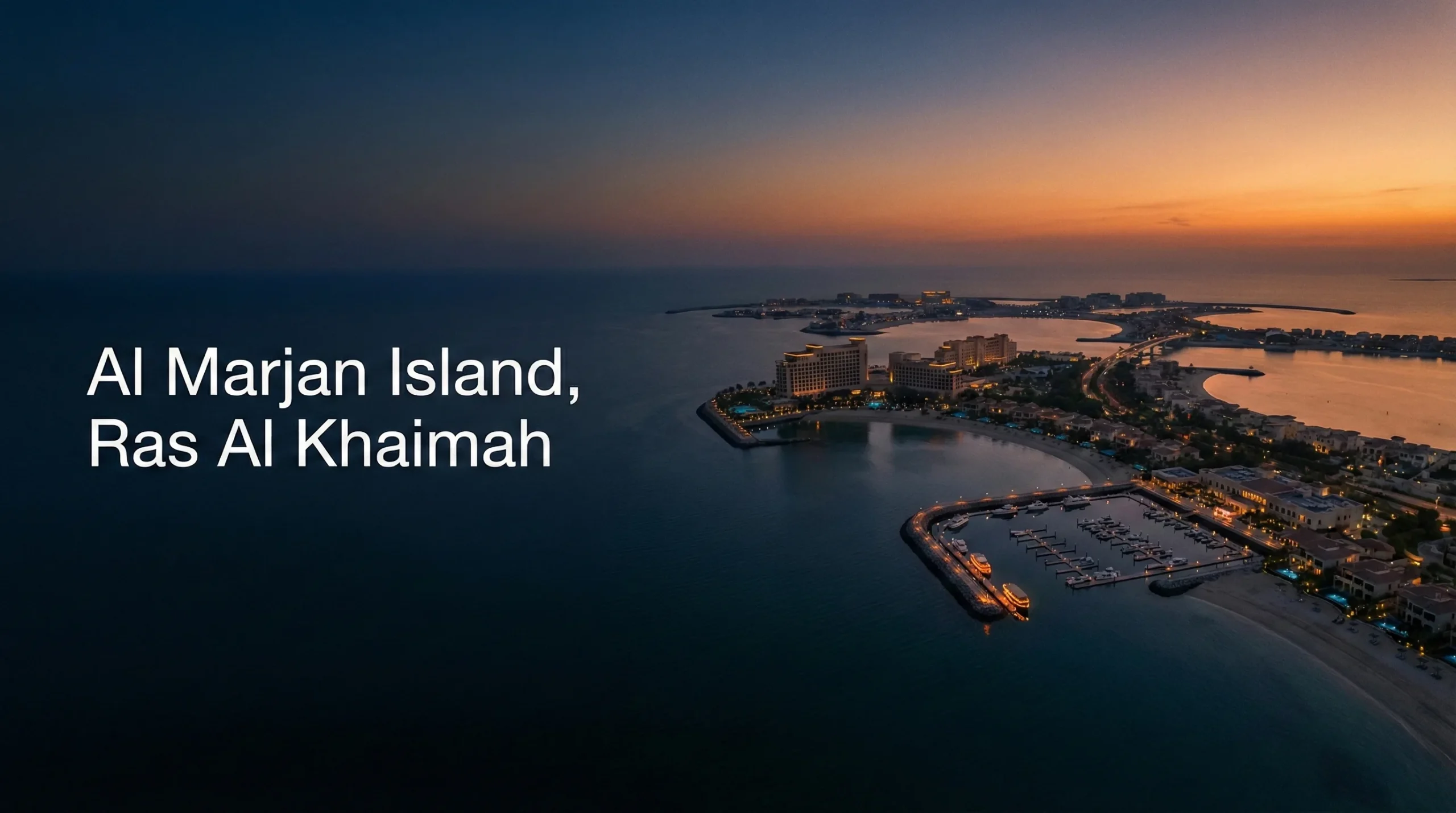 Al Marjan Island waterfront and skyline in Ras Al Khaimah