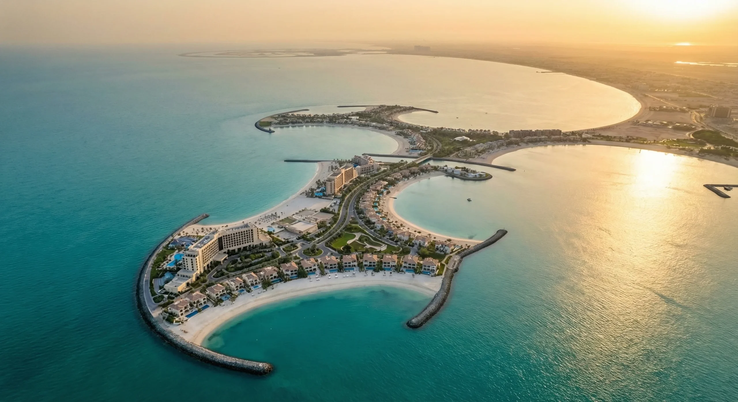 Al Marjan Island beachfront and waterfront in Ras Al Khaimah