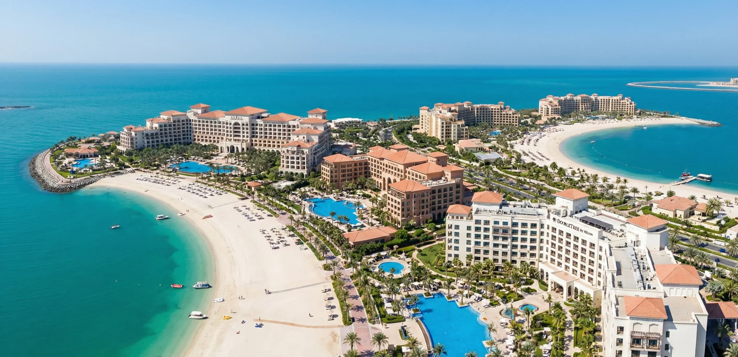 Resort coastline on Al Marjan Island in Ras Al Khaimah