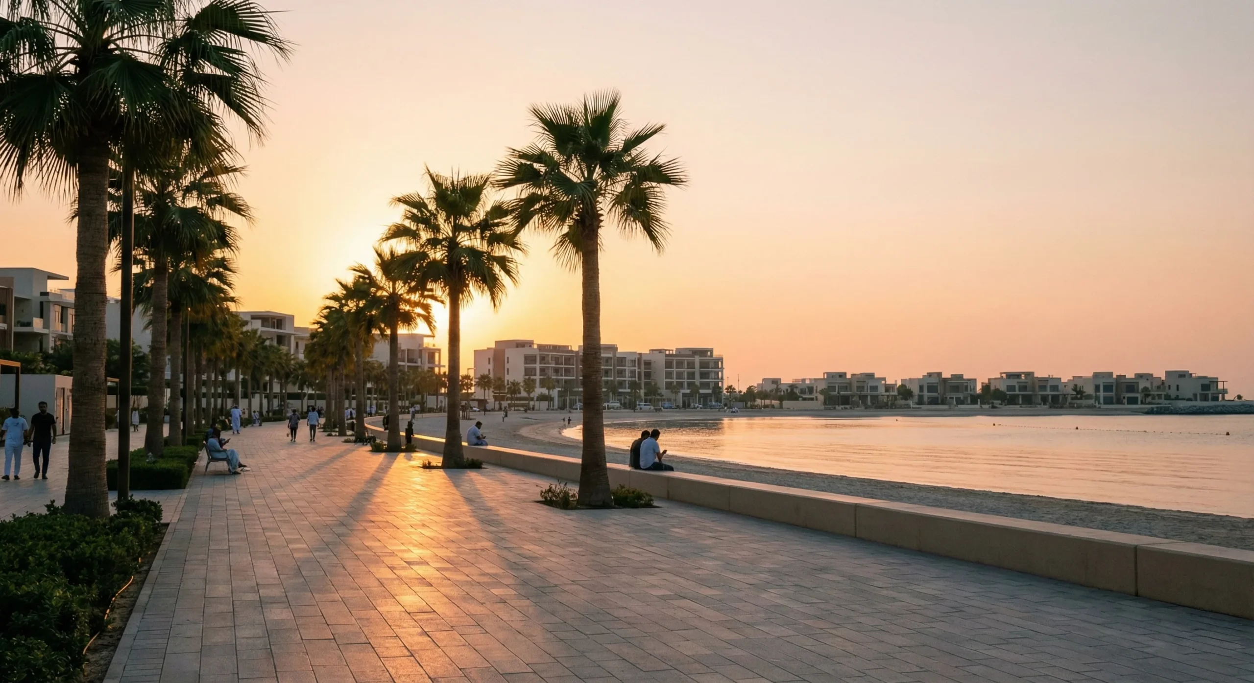 Beachfront promenade on Al Marjan Island in Ras Al Khaimah